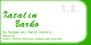 katalin barko business card